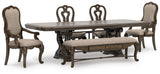 Maylee Dark Brown Dining Set view 5