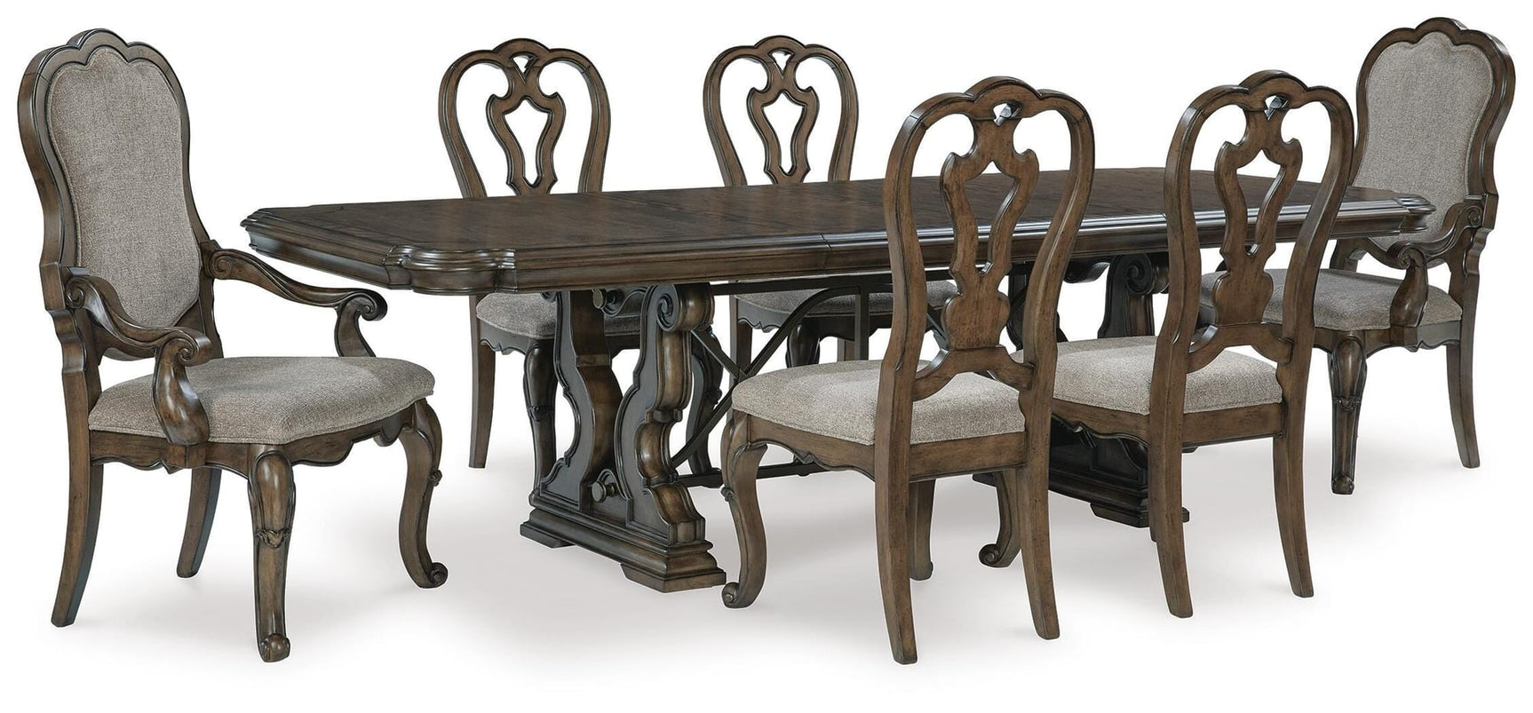 Maylee Dark Brown Dining Set view 7