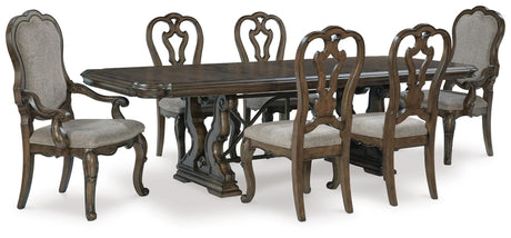 Maylee Dark Brown Dining Set view 7