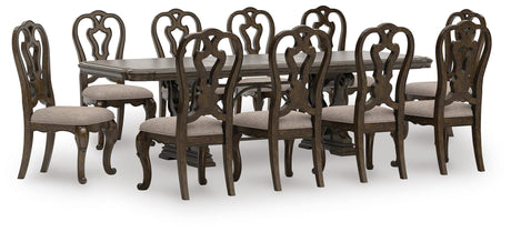 Maylee Dark Brown Dining Set view 8