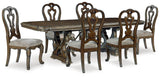 Maylee Dark Brown Dining Set view 9