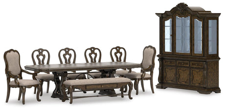 Maylee Dark Brown Dining Set view 10