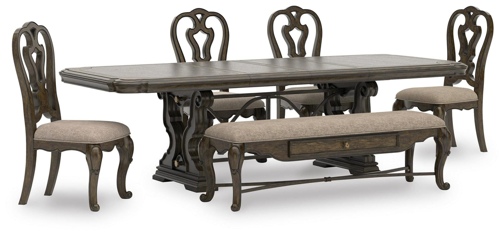 Maylee Dark Brown Dining Set view 11