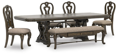 Maylee Dark Brown Dining Set view 11