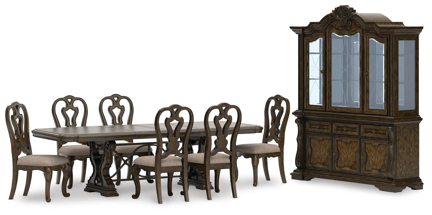 Maylee Dark Brown Dining Set view 13