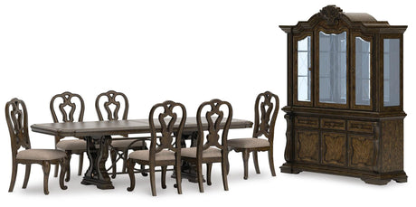 Maylee Dark Brown Dining Set view 13