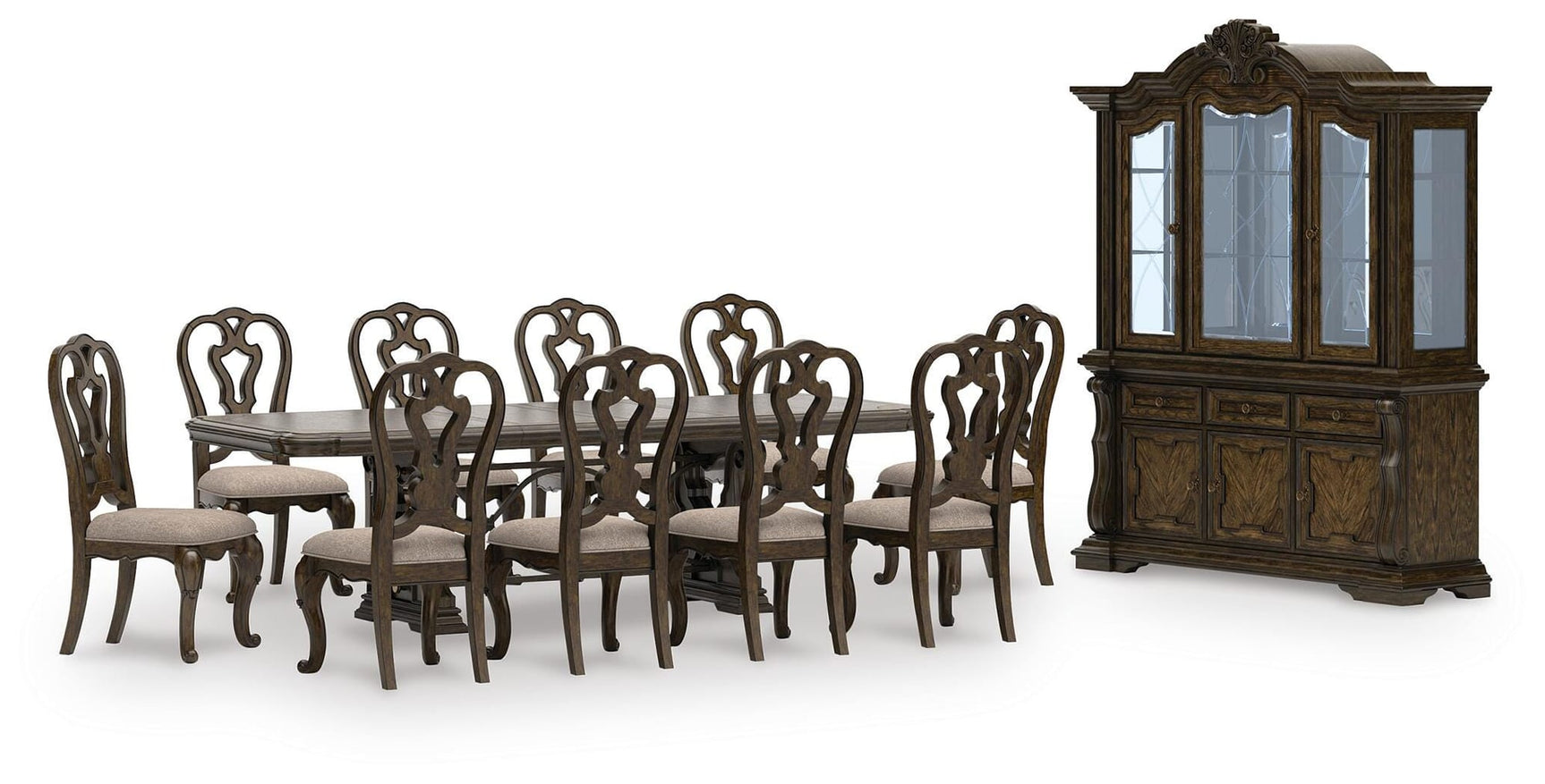 Maylee Dark Brown Dining Set view 14
