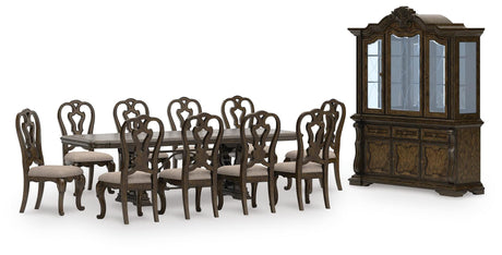 Maylee Dark Brown Dining Set view 14