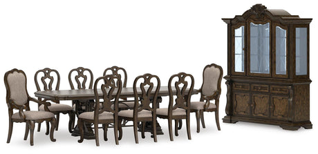 Maylee Dark Brown Dining Set view 15