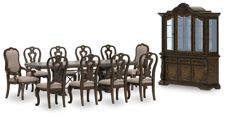 Maylee Dark Brown Dining Set view 16