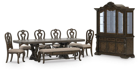 Maylee Dark Brown Dining Set view 17