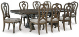 Maylee Dark Brown Dining Set view 18