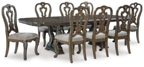 Maylee Dark Brown Dining Set view 18