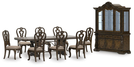 Maylee Dark Brown Dining Set view 19