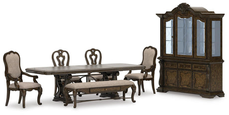 Maylee Dark Brown Dining Set view 22