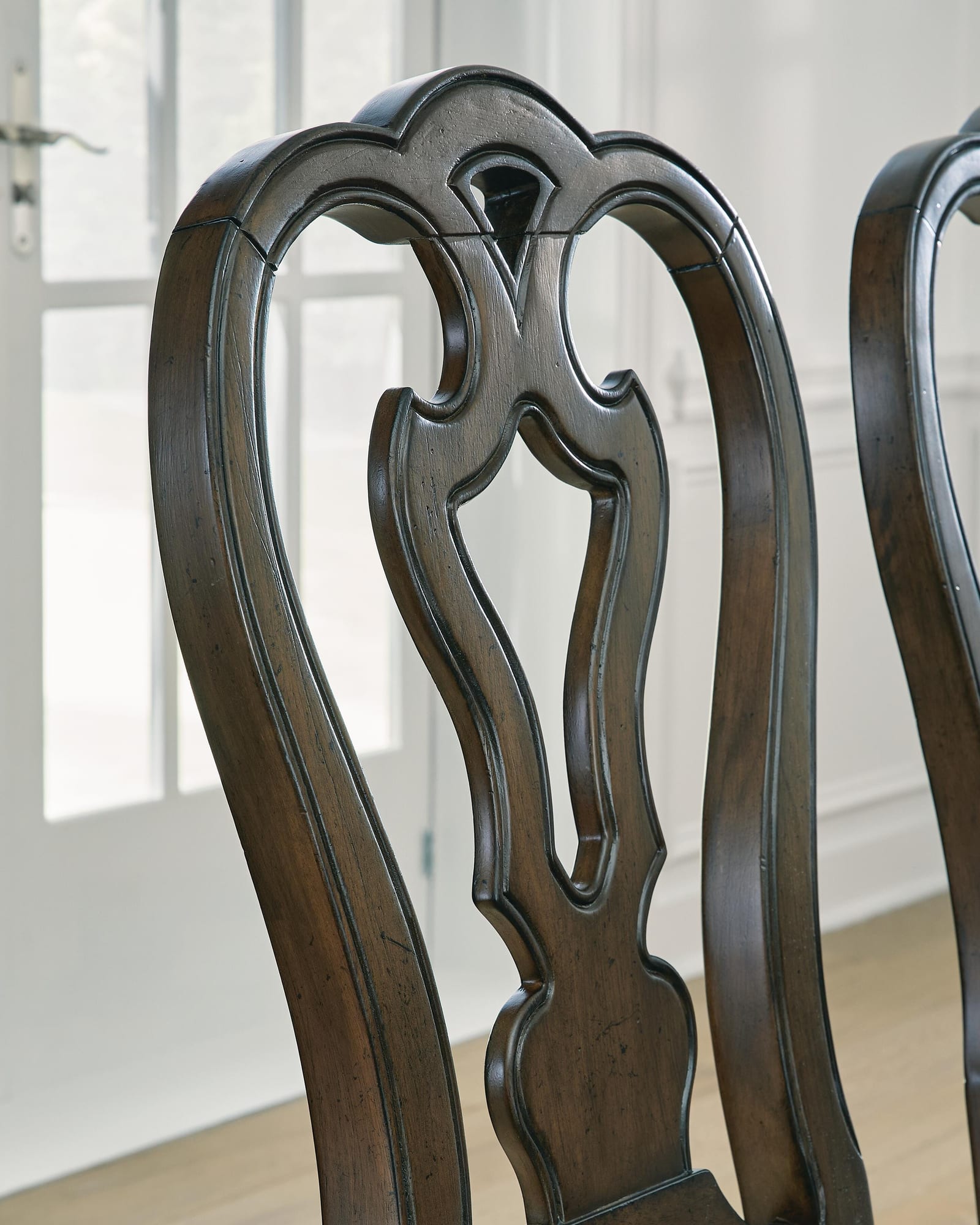 Maylee Dark Brown Dining Set detail view