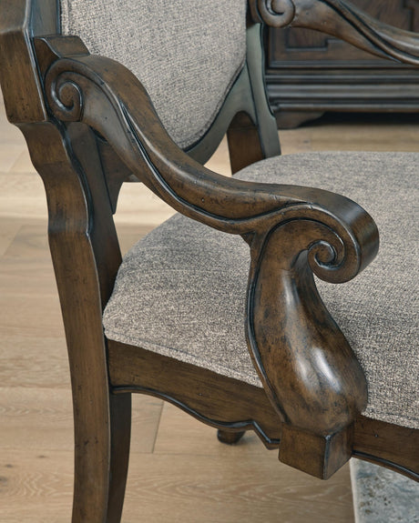 Maylee Dark Brown Dining Set detail view