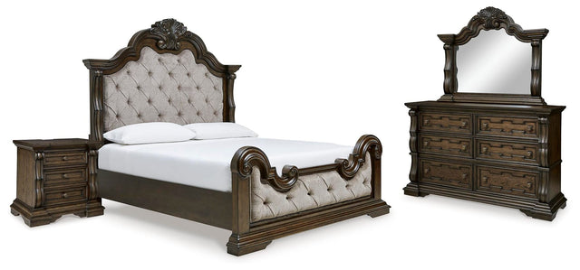 Maylee Dark Brown Upholstered Bedroom Set from Ella Furniture