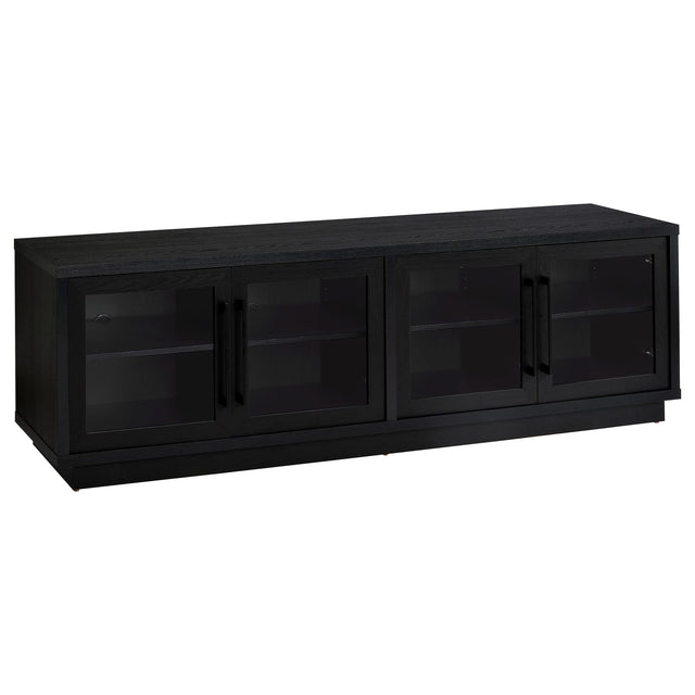 Medina 4-Door TV Stand for TVs up to 85 Inches Black from Ella Furniture