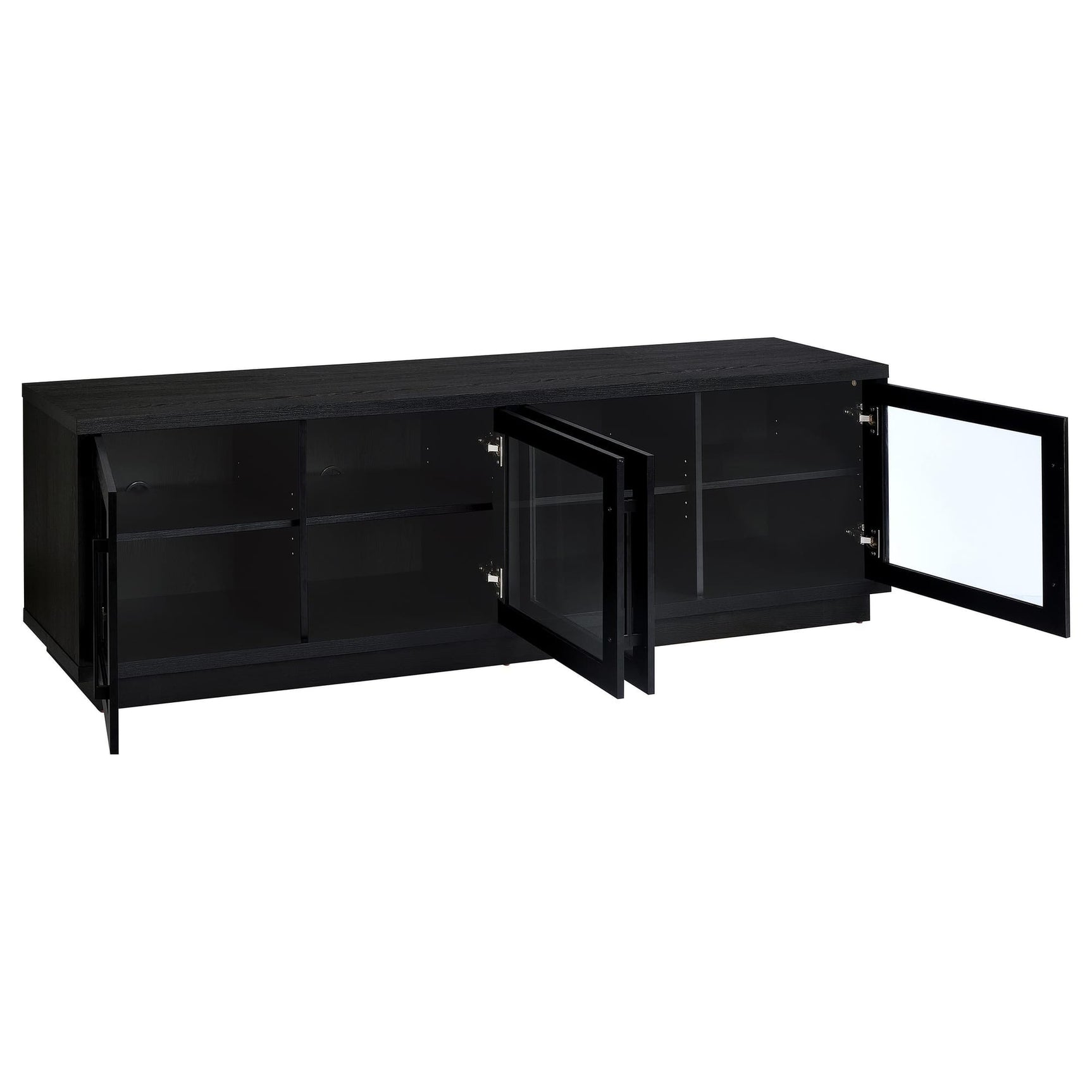Medina 4-Door TV Stand for TVs up to 85 Inches Black view 3
