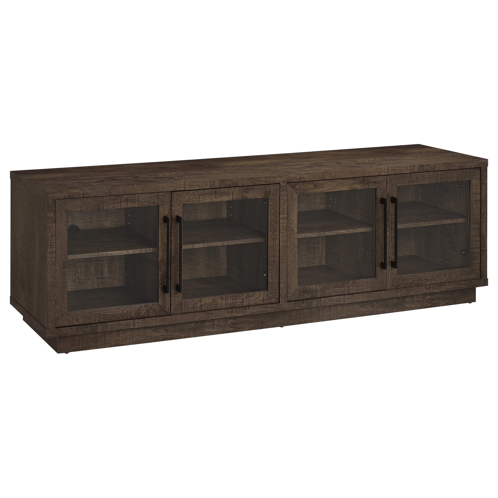 Medina 4-Door TV Stand for TVs up to 85 Inches Dark Rustic Mango from Ella Furniture