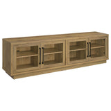 Medina 4-Door TV Stand for TVs up to 85 Inches Golden Oak from Ella Furniture