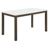 Merrin 55-inch Rectangular Dining Table White and Walnut from Ella Furniture