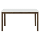 Merrin 55-inch Rectangular Dining Table White and Walnut view 2
