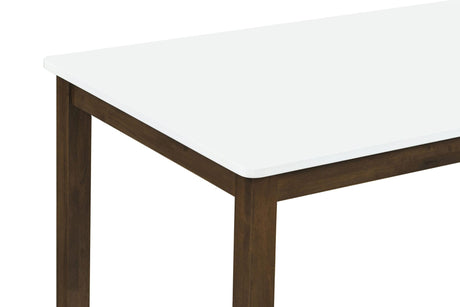 Merrin 55-inch Rectangular Dining Table White and Walnut view 3