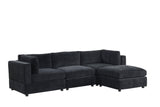 Milan Black Modular Sectional view 2