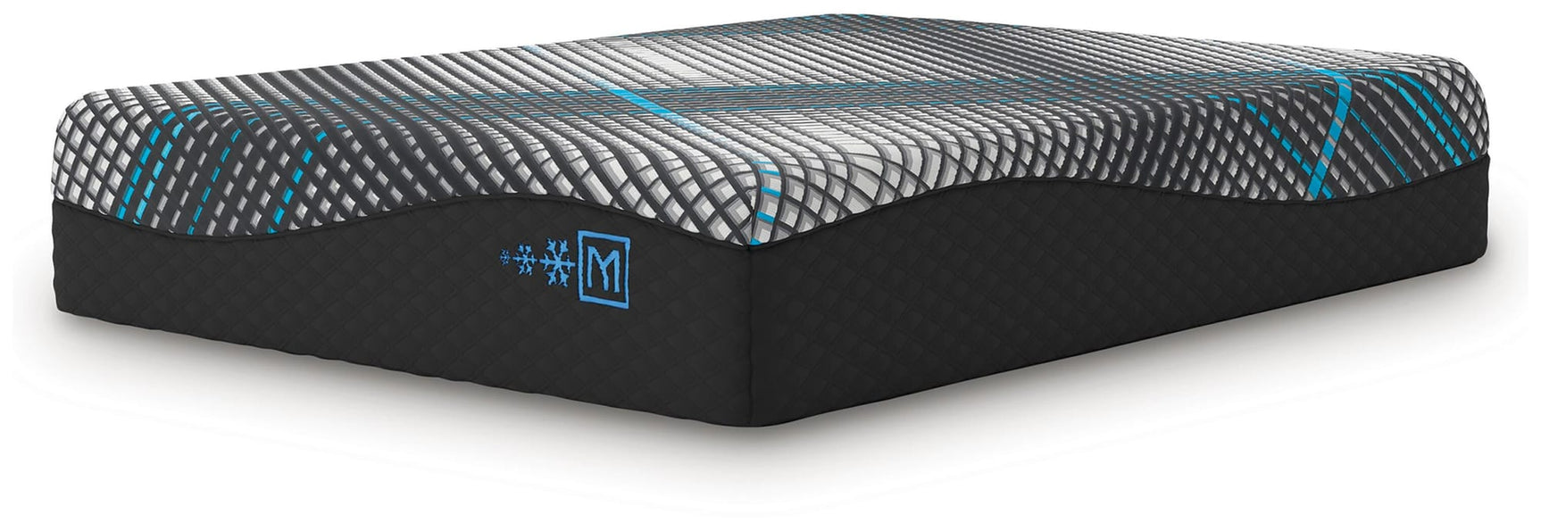 Millennium 2.0 Hybrid 16 Inch Black Full Mattress angled view