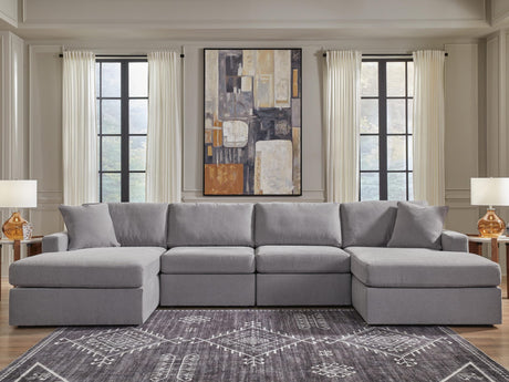 Modmax Granite 4-Piece Double Storage Chaise Sectional from Ella Furniture