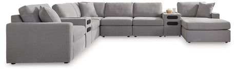 Modmax Granite 8-Piece Sectional with Storage Chaise and Audio Consoles from Ella Furniture