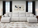 Modmax II Stone 4-Piece Reclining Sectional with Double Chaise view 2