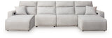 Modmax II Stone 4-Piece Reclining Sectional with Double Chaise view 3