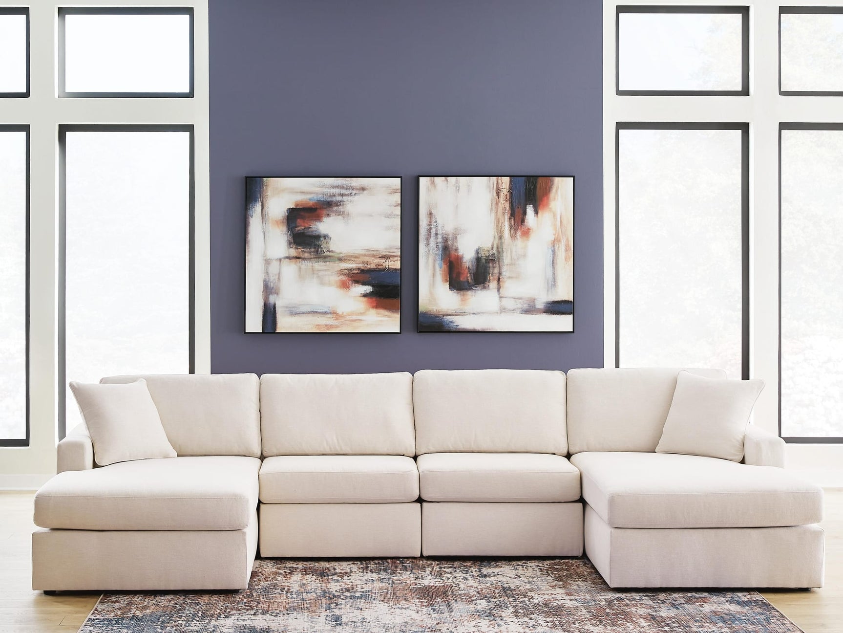 Modmax Oyster 4-Piece Double Storage Chaise Sectional from Ella Furniture