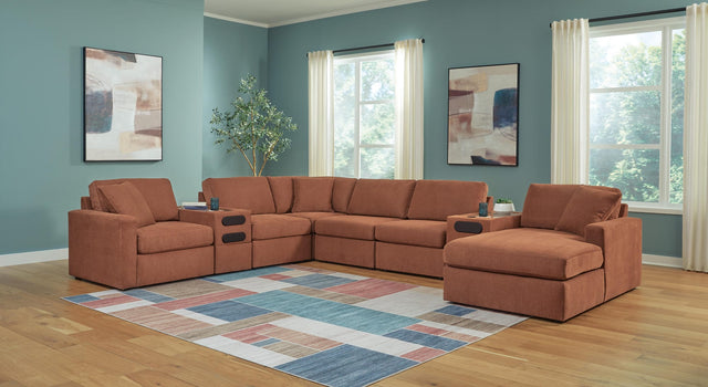 Modmax Spice 8-Piece Sectional with Storage Chaise and Audio Consoles from Ella Furniture