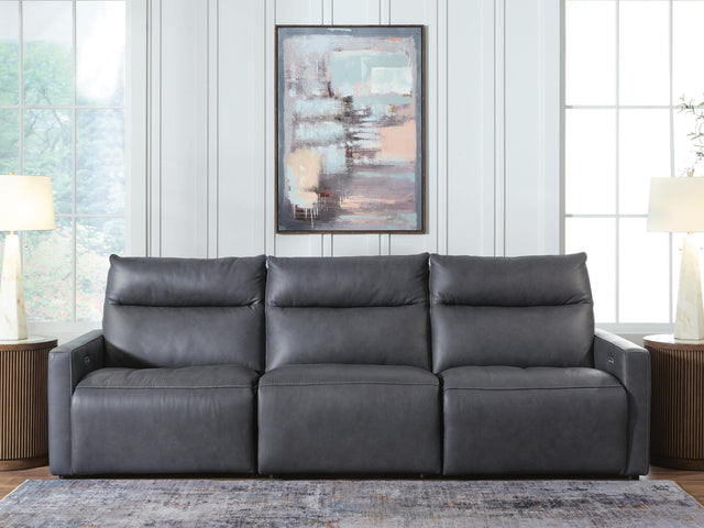 ModZ Blue 3-Piece Power Sectional Reclining Sofa from Ella Furniture