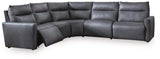 ModZ Blue 5-Piece Power Reclining Sectional view 3