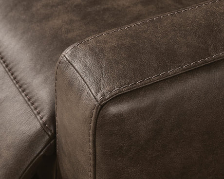 ModZ Chocolate 5-Piece Power Reclining Sectional view 2