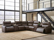 ModZ Chocolate 7-Piece Power Reclining Sectional with Audio Consoles view 5