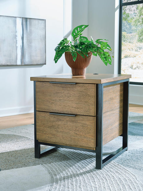 Montia Light Brown End Table view 5