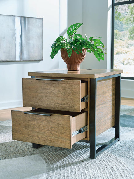 Montia Light Brown End Table view 6