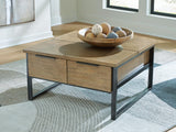 Montia Light Brown Lift-Top Coffee Table view 6