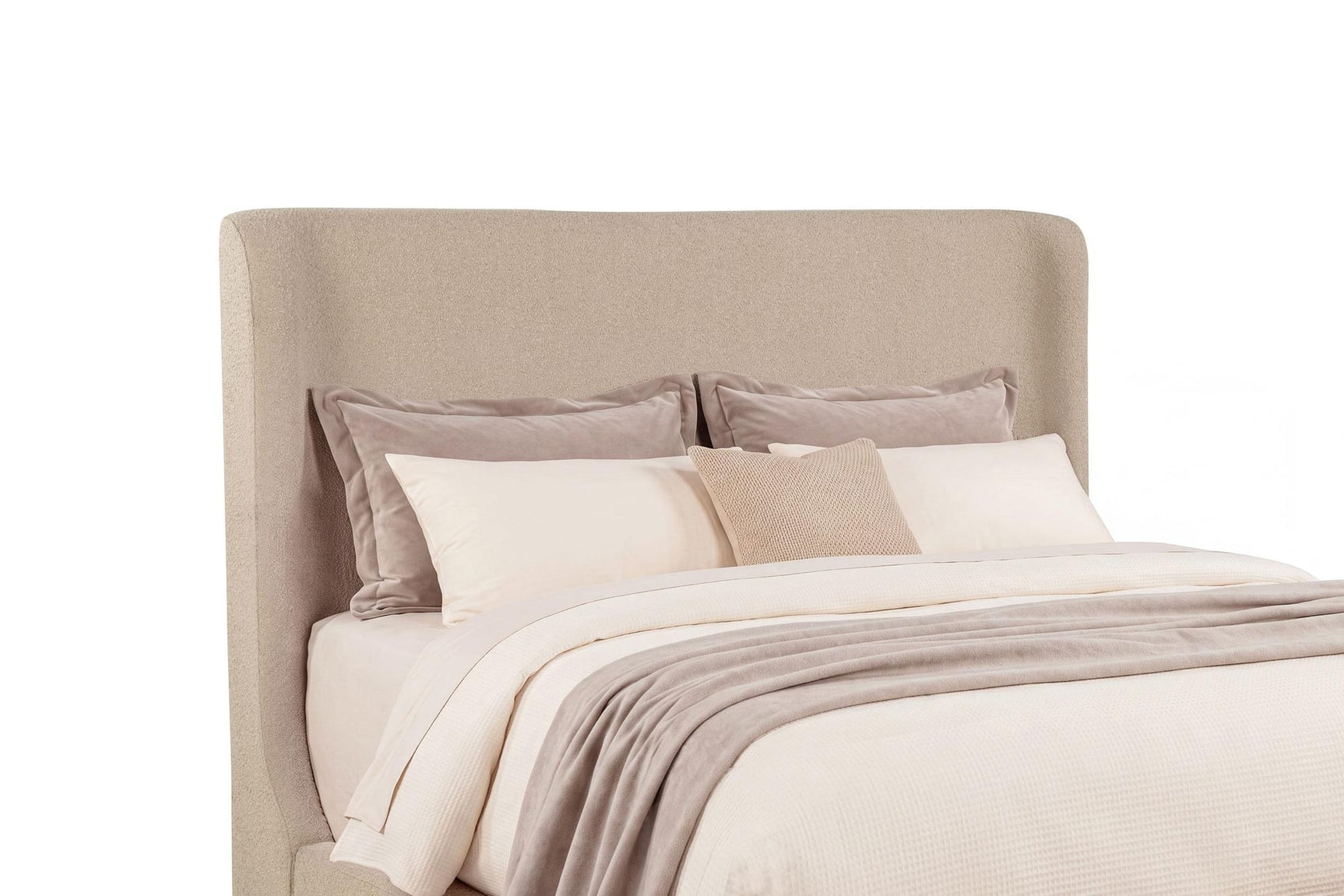 Nala Eastern King Fabric Upholstered Platform Bed Tan view 7
