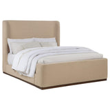 Nala Queen Fabric Upholstered Platform Bed Tan view 3