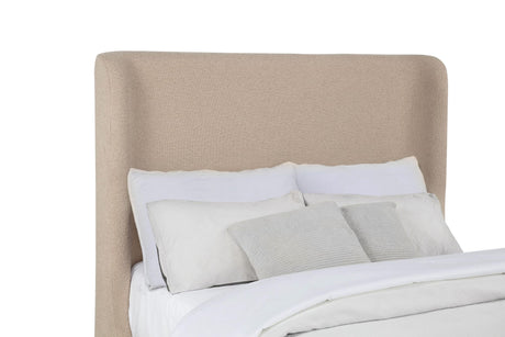 Nala Queen Fabric Upholstered Platform Bed Tan view 7