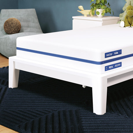 Nectar Foam Kids White Full Mattress detail view