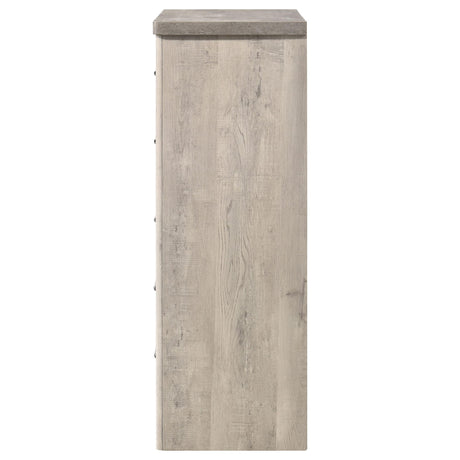 Nevado Farmhouse 5-Drawer Chest Grey and Weathered Taupe view 5