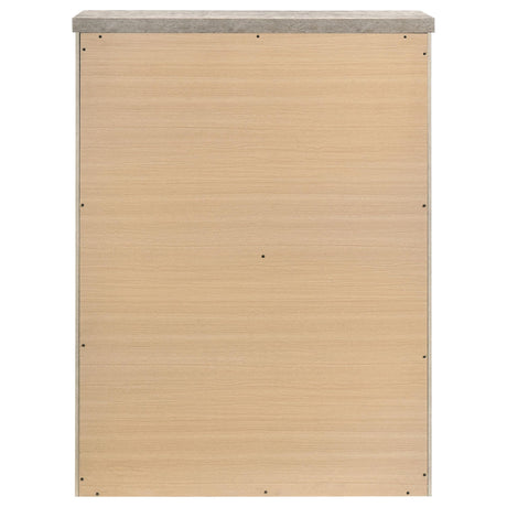 Nevado Farmhouse 5-Drawer Chest Grey and Weathered Taupe view 7